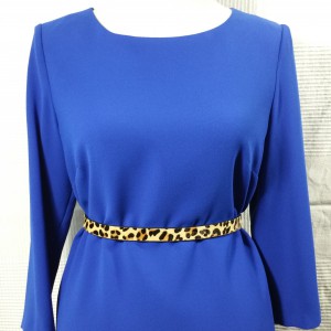 robe bleue ceinture leo