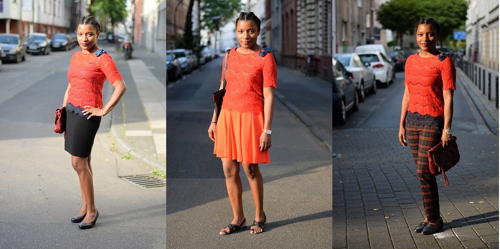 3 modern ways to a bright red top work - Deadlines & Dresses