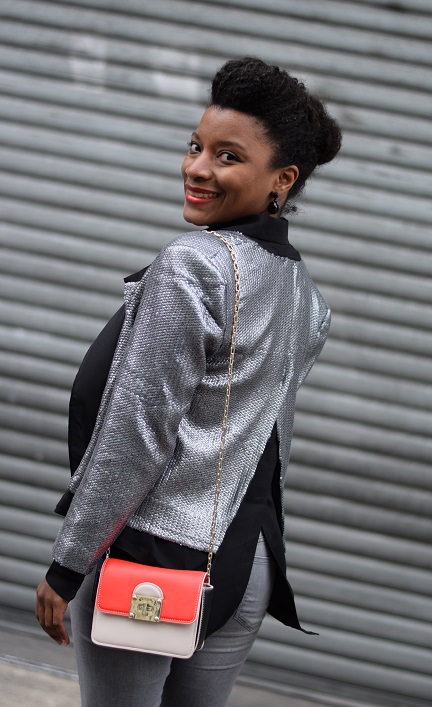 décolleté dos veste sequins entier