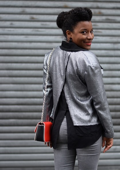 décolleté dos veste sequins fendue entier