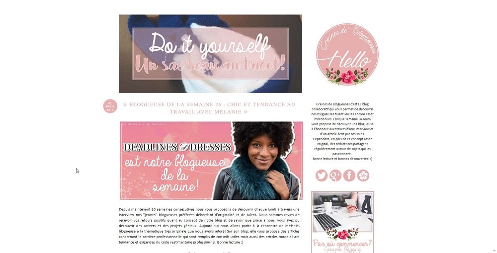 on parle de deadlines & dresses - graines de blogueuses