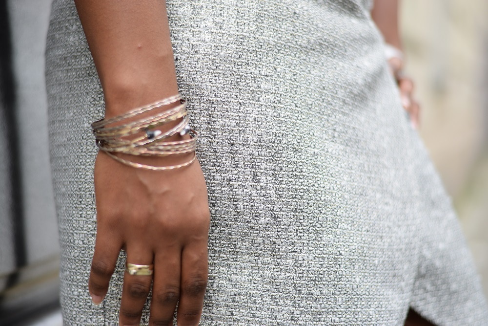 details jupe bling-bling