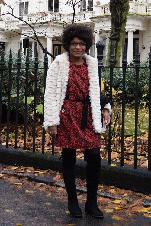 manteau en fausse fourrure