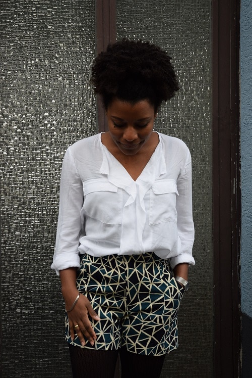 enue de breau chic avec short de ville